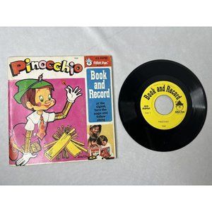 Peter Pan Records - "Pinocchio" - 45 RPM - Vinyl Record And Book - #1946